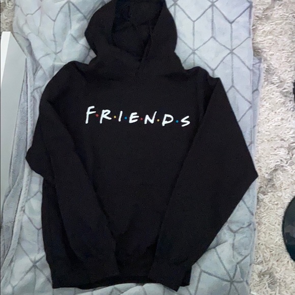 urban outfitters friends hoodie sweatshirt black